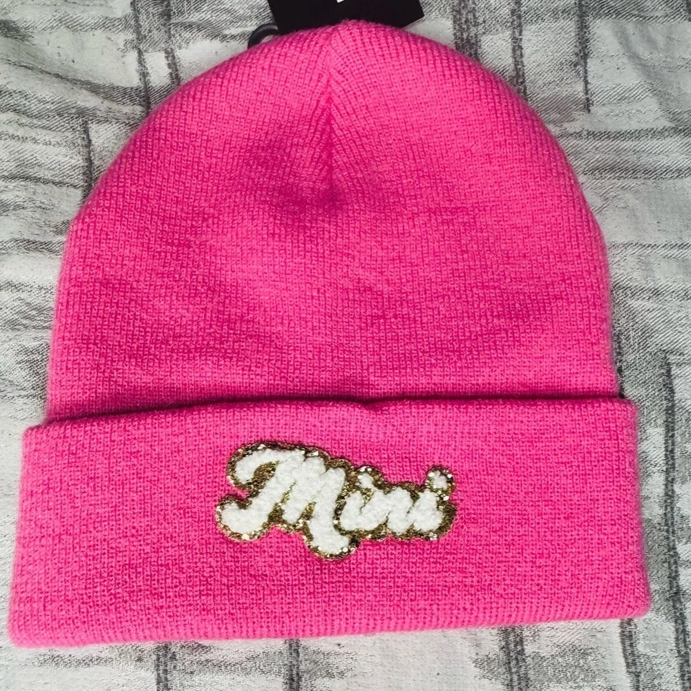 Toddler girl hat / pink with mini